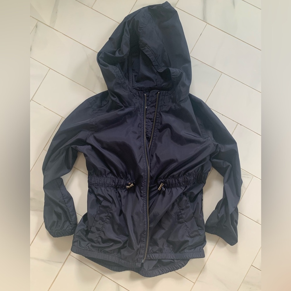 Super cute high quality girls wind breaker jacket in navy